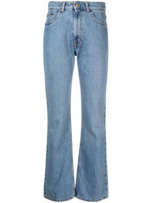 Bootcut džínsy s výšivkou Miu Miu modrá