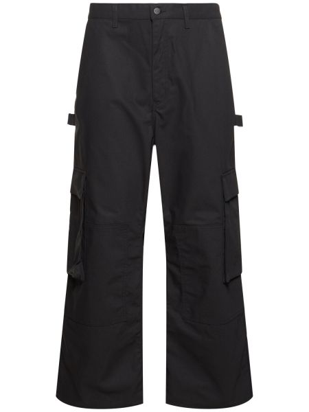 Pantaloni din bumbac Junya Watanabe negru