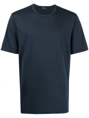 Βαμβακερή μπλούζα James Perse μπλε