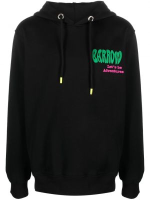 Pamučna hoodie s kapuljačom Barrow crna