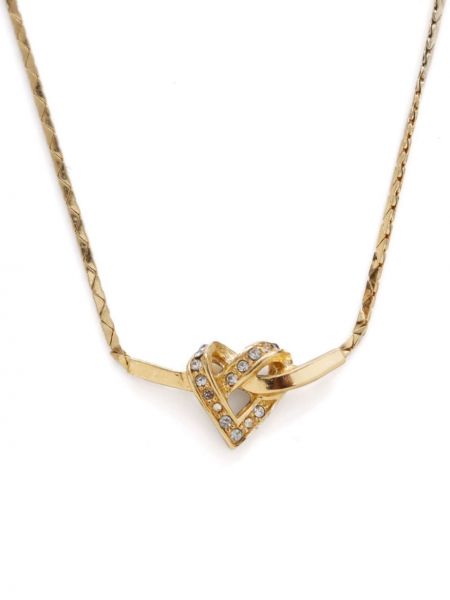 Přívěsek bez podpatku se srdcovým vzorem Christian Dior Pre-owned zlatý