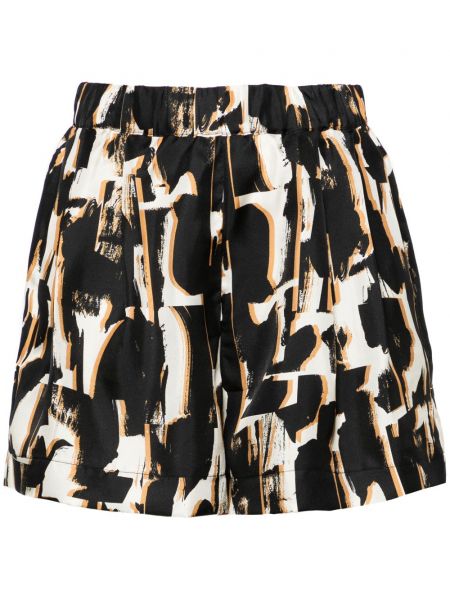 Abstrakte seiden shorts mit print Asceno