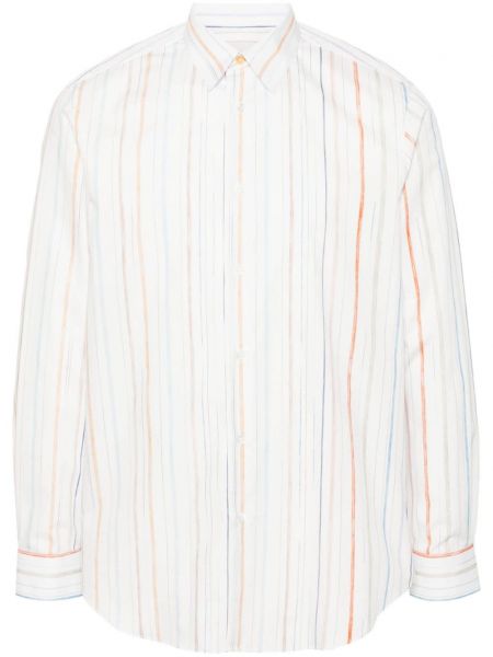 Chemise longue en coton Paul Smith blanc