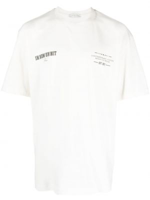 Bavlněné tričko s potiskem Ih Nom Uh Nit bílé
