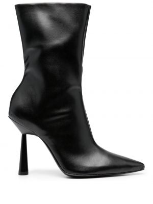 Ankle boots skórzane Giaborghini czarne