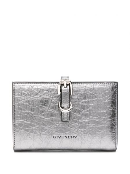 Bőr pénztárca Givenchy ezüstszínű