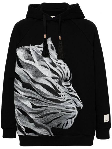 Pamučna hoodie s kapuljačom s printom Emporio Armani