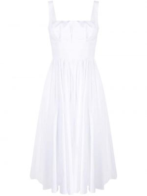 Βαμβακερή αμάνικη μίντι φόρεμα Emilia Wickstead λευκό