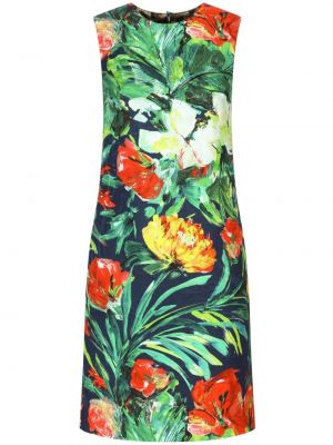Midi haljina s printom Dolce & Gabbana zelena