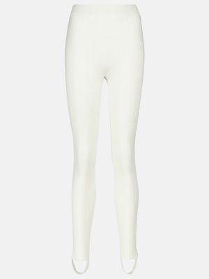 Спортни панталони с висока талия Moncler бяло