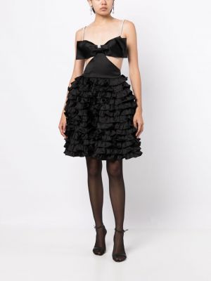 Koktejlové šaty s mašlí Shushu/tong černé