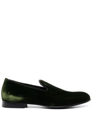 Pantofi loafer de catifea slip-on D4.0 verde