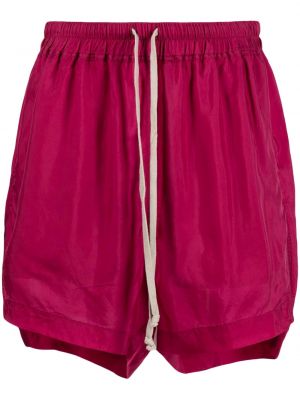 Pantaloni scurți din satin Rick Owens roz