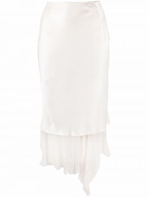 Puzdrová sukňa John Galliano Pre-owned biela