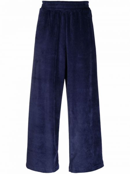 Aksamitne spodnie wsuwane Sunnei niebieskie
