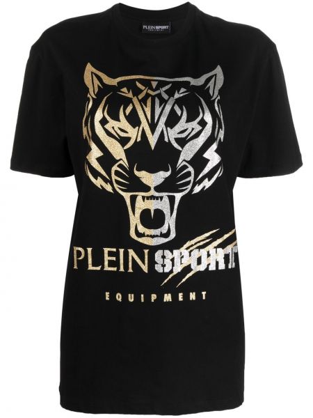 Спортна тениска с тигров принт Plein Sport
