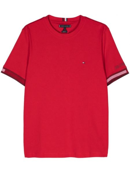 Broderet t-shirt Tommy Hilfiger rød