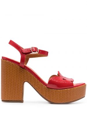 Sandale din piele Chie Mihara roșu