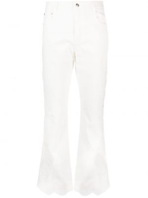 Pantaloni a fiori Ermanno Scervino bianco
