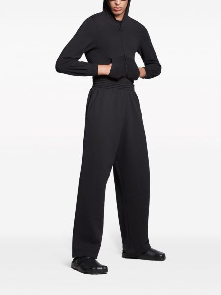 Spodnie sportowe bawełniane relaxed fit Balenciaga czarne