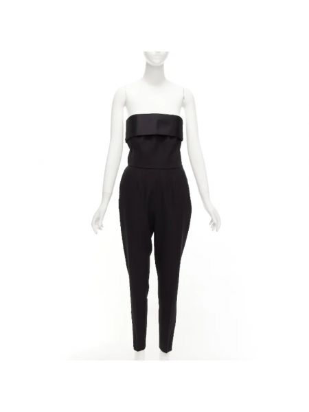 Gorsetowa sukienka wełniana retro Yves Saint Laurent Vintage czarna