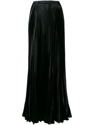 Falda larga plisada Saint Laurent negro