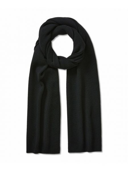Шерстяной шарф из шерсти мериноса Falke черный