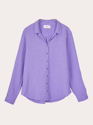 Camisa de algodón Xirena violeta