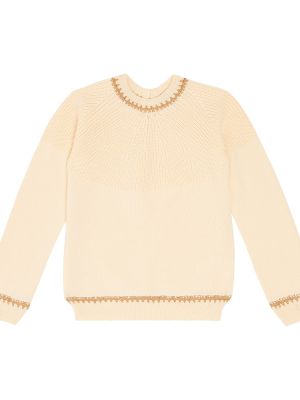 Tröja i kashmir för tjejer Loro Piana Kids beige