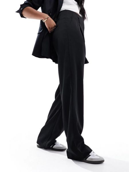 Элегантные повседневные брюки с высокой талией Vero Moda черные