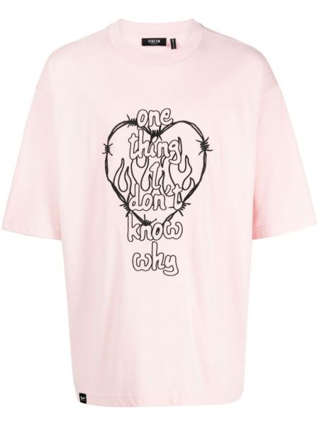 T-shirt aus baumwoll mit print Five Cm pink