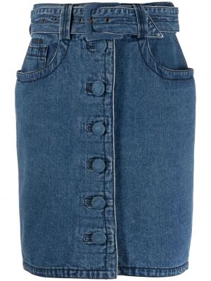 Klasické džínová sukně s vysokým pasem Moschino Pre-owned - modrá