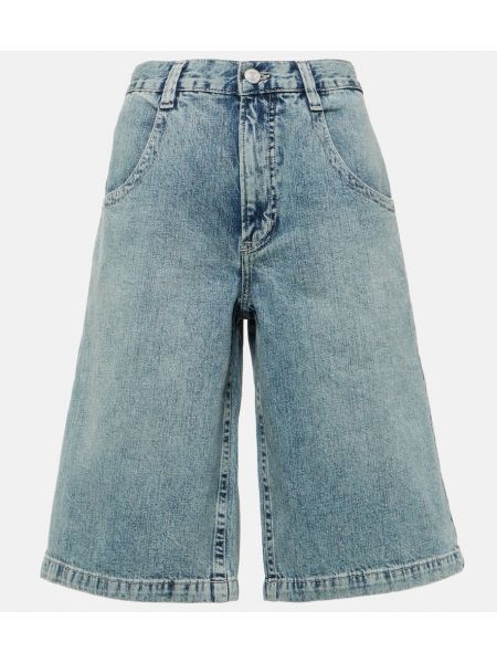 Kratke jeans hlače Frame modra