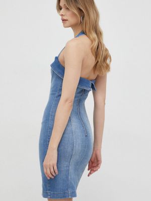 Testhezálló mini ruha Guess kék