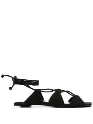 Semišové sandály The Attico černé
