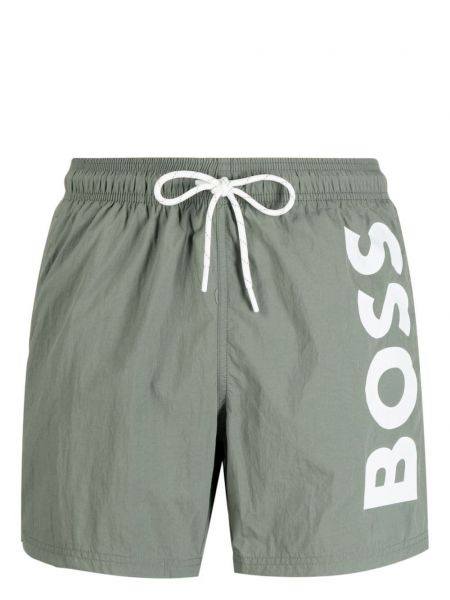 Pantaloni scurți cu imagine Boss verde