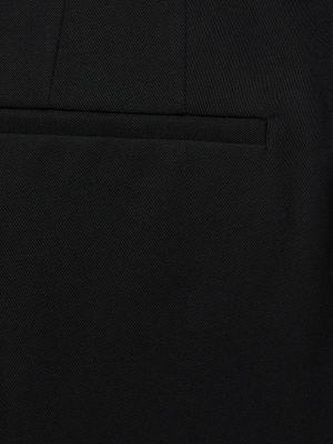 Vlnené priliehavé nohavice Jil Sander čierna