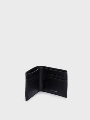 Чорний шкіряний гаманець Gant