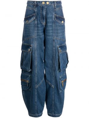 Skinny fit džínsy s nízkym pásom Elisabetta Franchi modrá