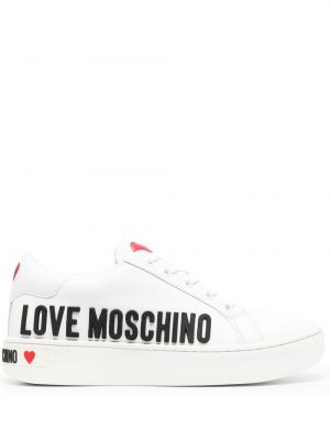 Zapatillas con cordones Love Moschino blanco