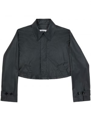 Usnjena jakna Mm6 Maison Margiela črna