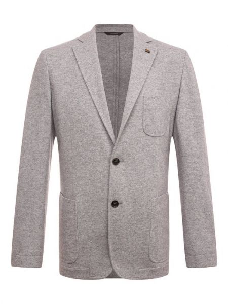 Кашемировый шелковый пиджак Colombo серый