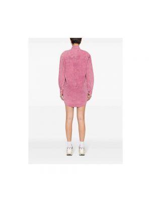 Vestido de algodón Isabel Marant étoile rosa