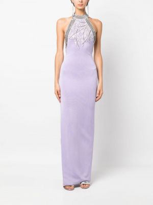 Večerní šaty s flitry Balmain fialové