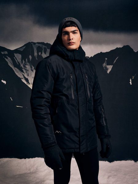 Fleecová lyžařská bunda Defacto černá