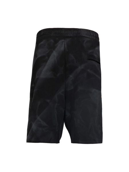 Pantalones cortos desgastados de algodón con estampado 44 Label Group negro