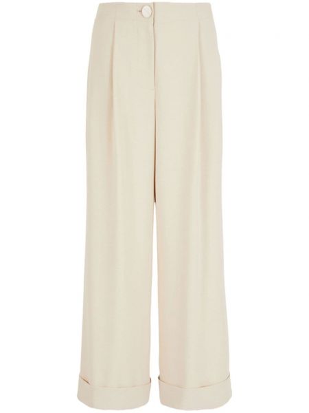 Pantalon taille haute Armani Exchange blanc