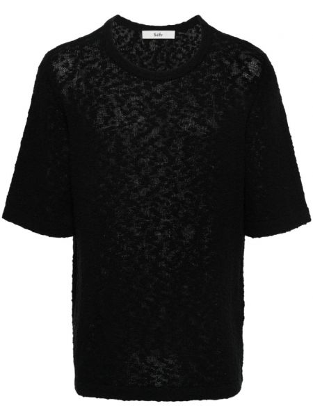 T-shirt en tweed Séfr noir