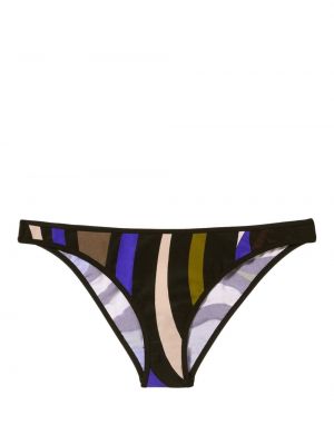Bikini s potiskom z abstraktnimi vzorci Pucci črna