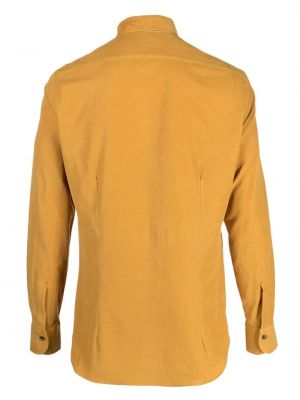Koszula bawełniana Mazzarelli żółta